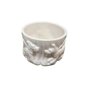 Vintage Akro Agate Scotty Trinket Dish/ Candy Dish Pink No‎ Lid